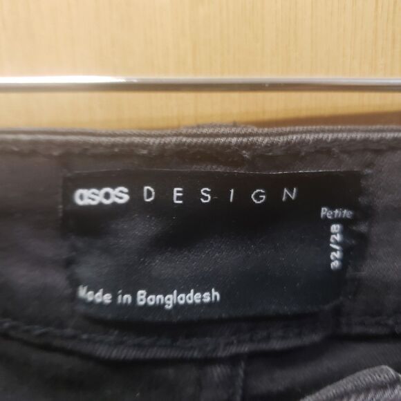 ASOS DESIGN Black Skinny Jeans w:32 l:28 HHH - Picture 3 of 5